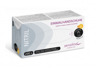 200er BOX Nitril-Handschuhe PREMIUM schwarz, Größe S 200